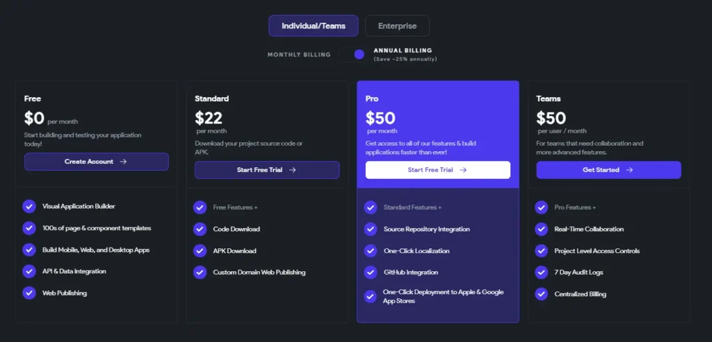 pricing flutterflow